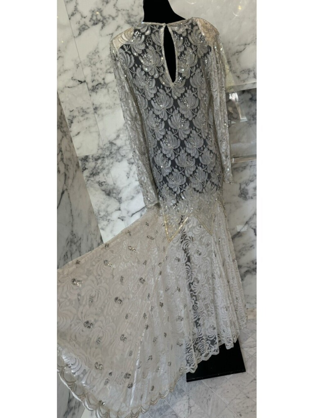 Scala Beaded And Sequined Couture Collection Vintage Dress - Picture 8 of 9
